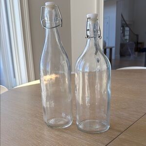 Glass Swing Top Bottles - Clear